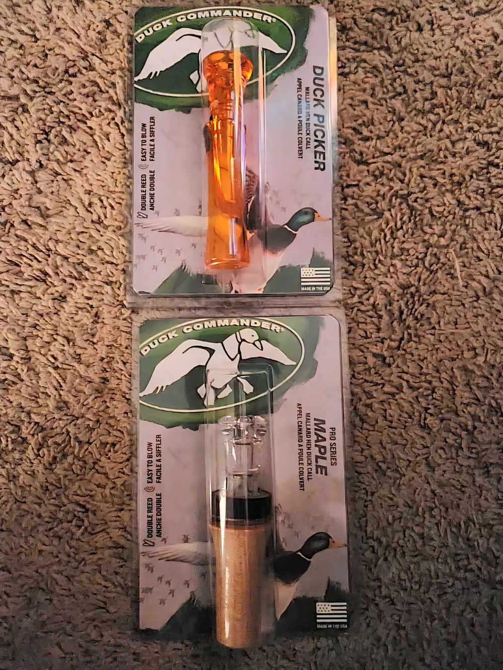 Duck Commander Duck Picker and Maple Pro-Series Duck Call Set - Orange & Natural